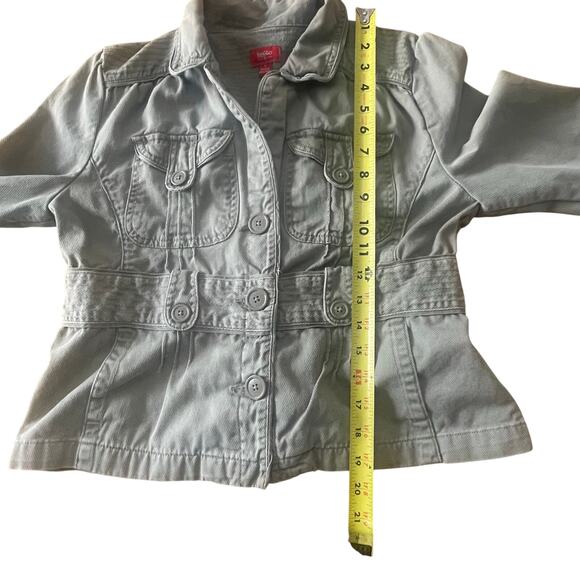 Mossimo  Women's Y2k/  Cargo Fitted Jacket Sz LG  Pockets Button Up - Picture 7 of 13